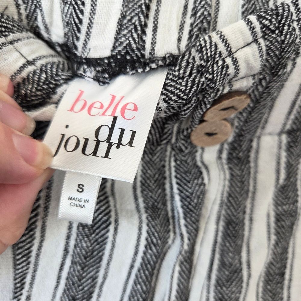 Belle Du Jour Linen Stripe Beach Pants Bundle Of Two Vacation Lightweight Small - Picture 8 of 14